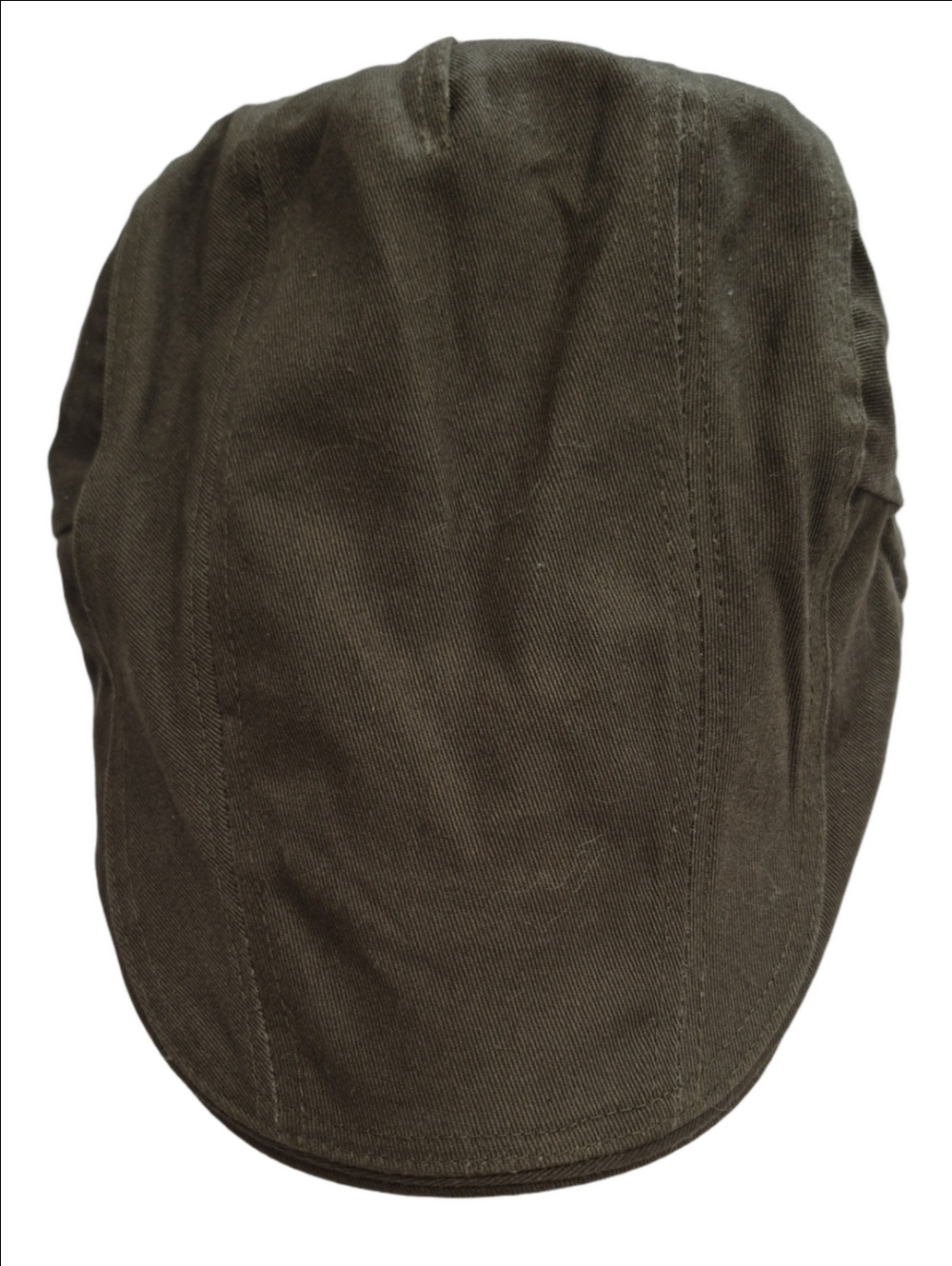 Burro Men Olive Green Canvas Flat Cap Adjustable Ivy Hat